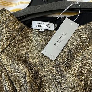 Elegant Gold Teri Jon Dress